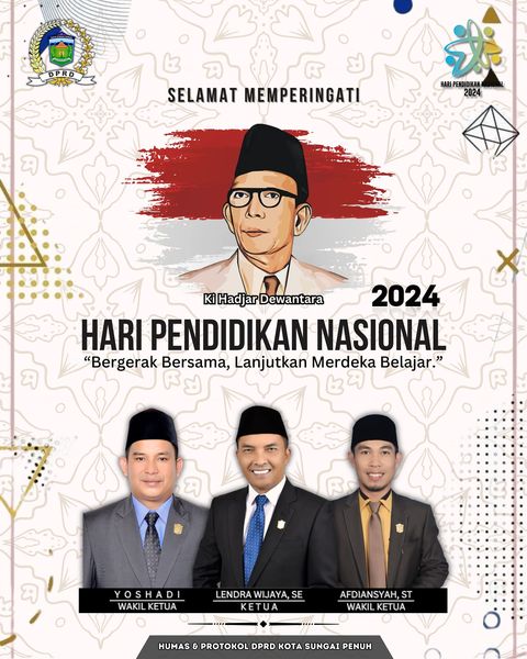 DPRD Kota Sungai Penuh Mengucapkan Selamat Hardiknas