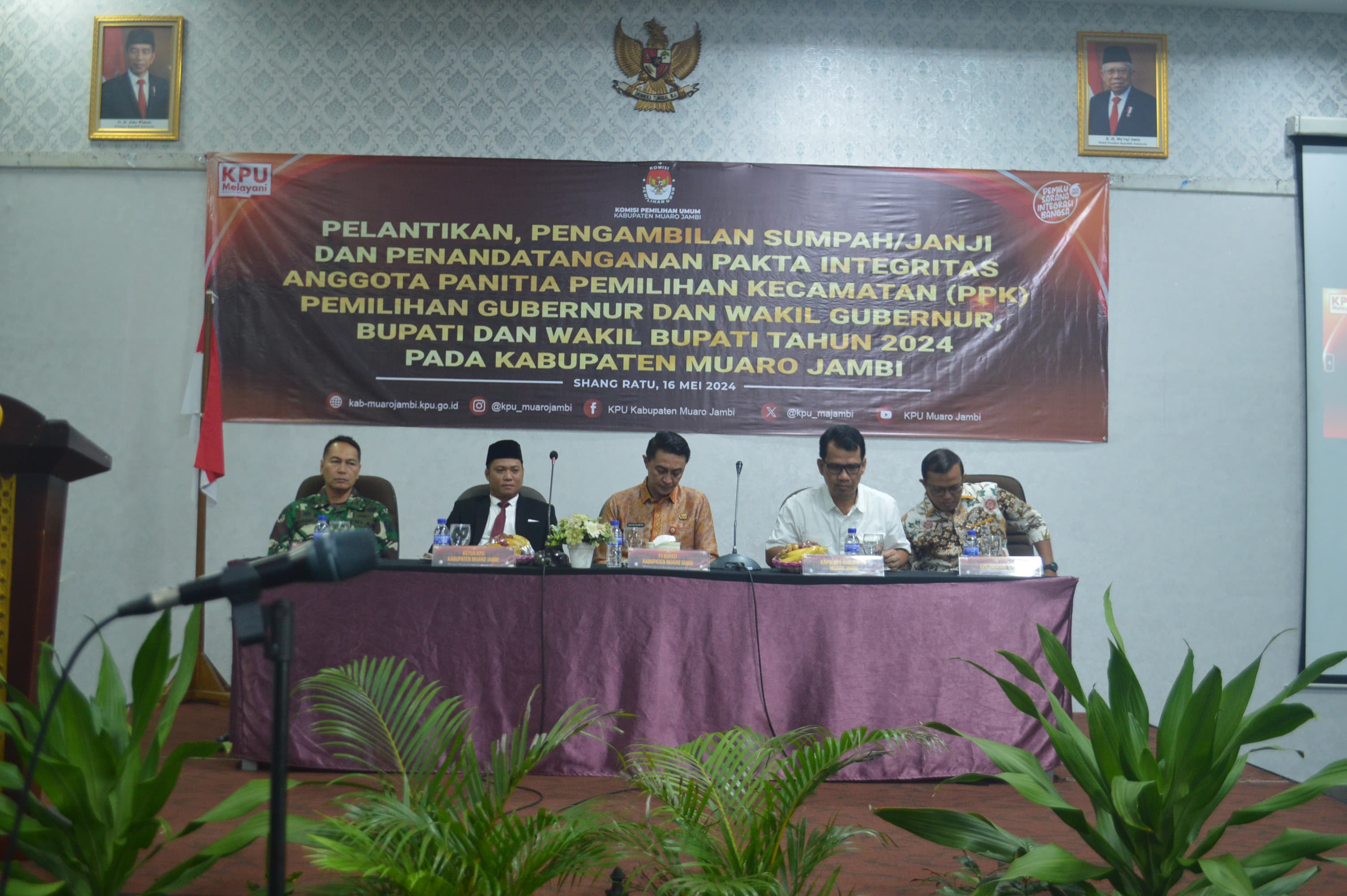 Pengambilan Sumpah dan Pelantikan PPK se-Kabupaten Muaro Jambi
